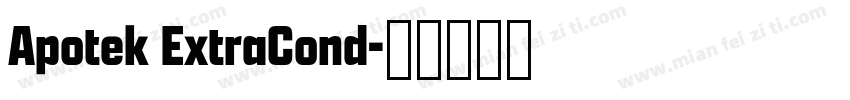 Apotek ExtraCond字体转换